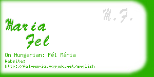 maria fel business card