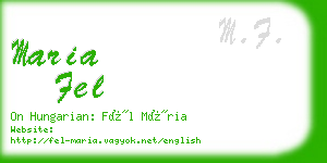 maria fel business card